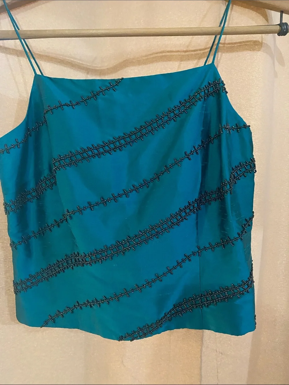 Vintage Y2K-era Ann Taylor Petite beaded camisole top